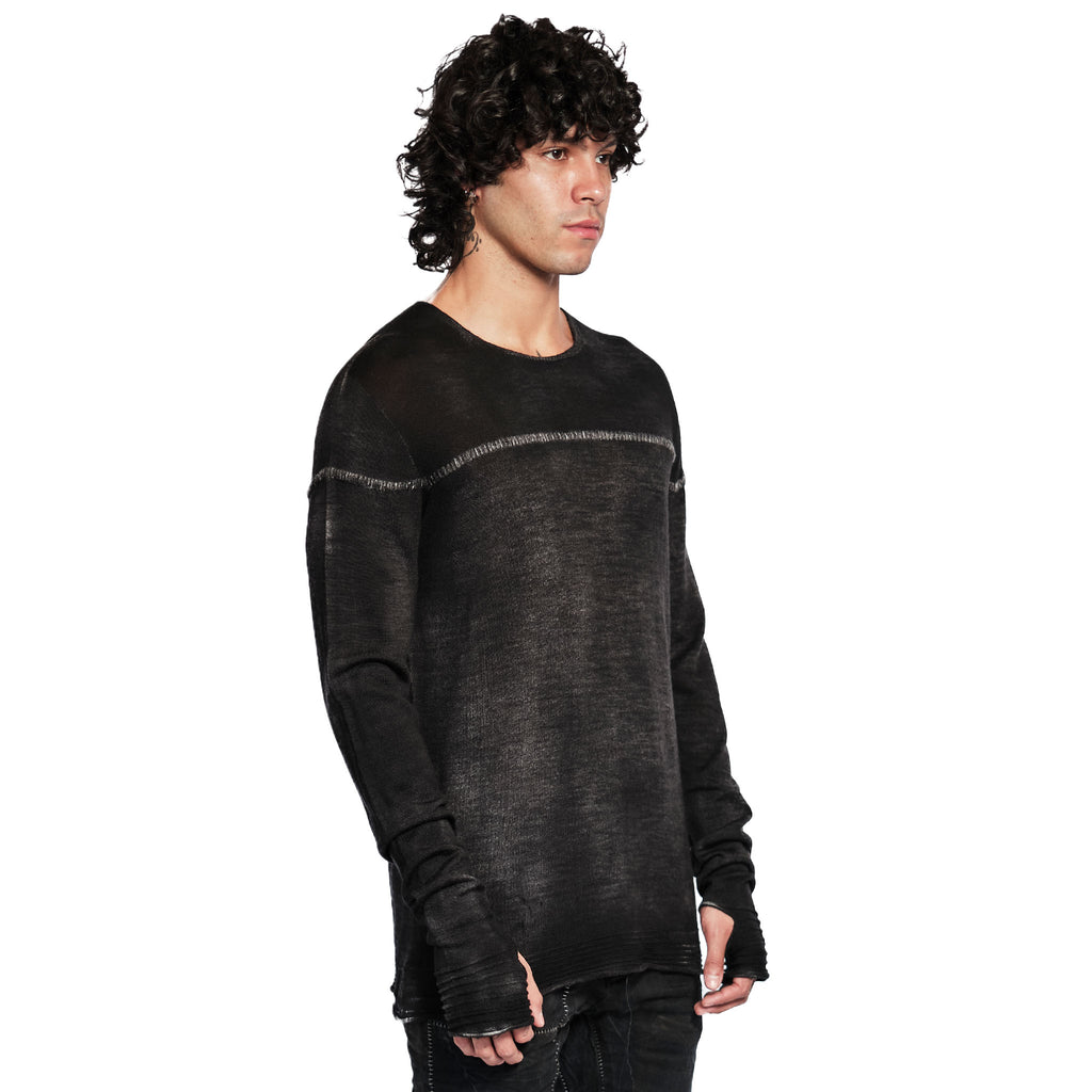 THIN KNIT WOOL SWEATER