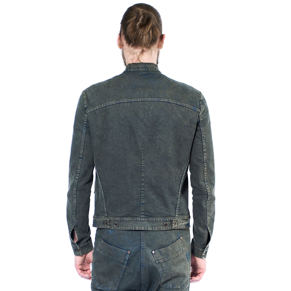 STAND COLLAR JEAN JACKET