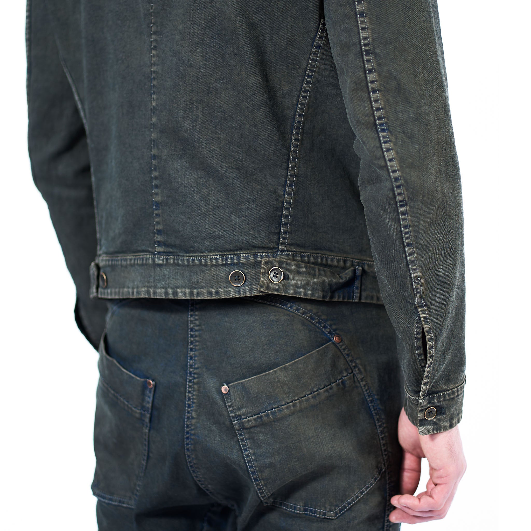 STAND COLLAR JEAN JACKET