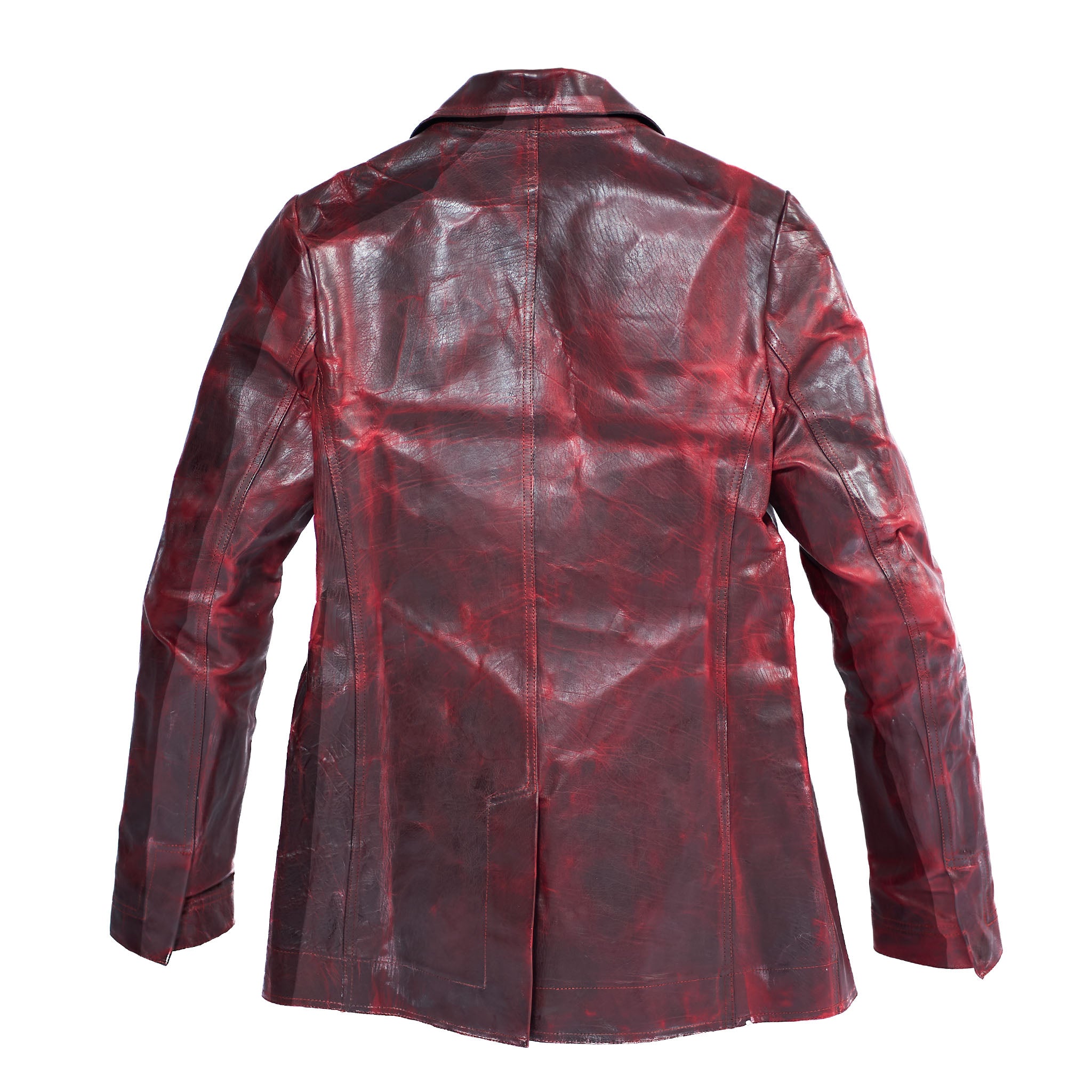 WAXED LEATHER BLAZER