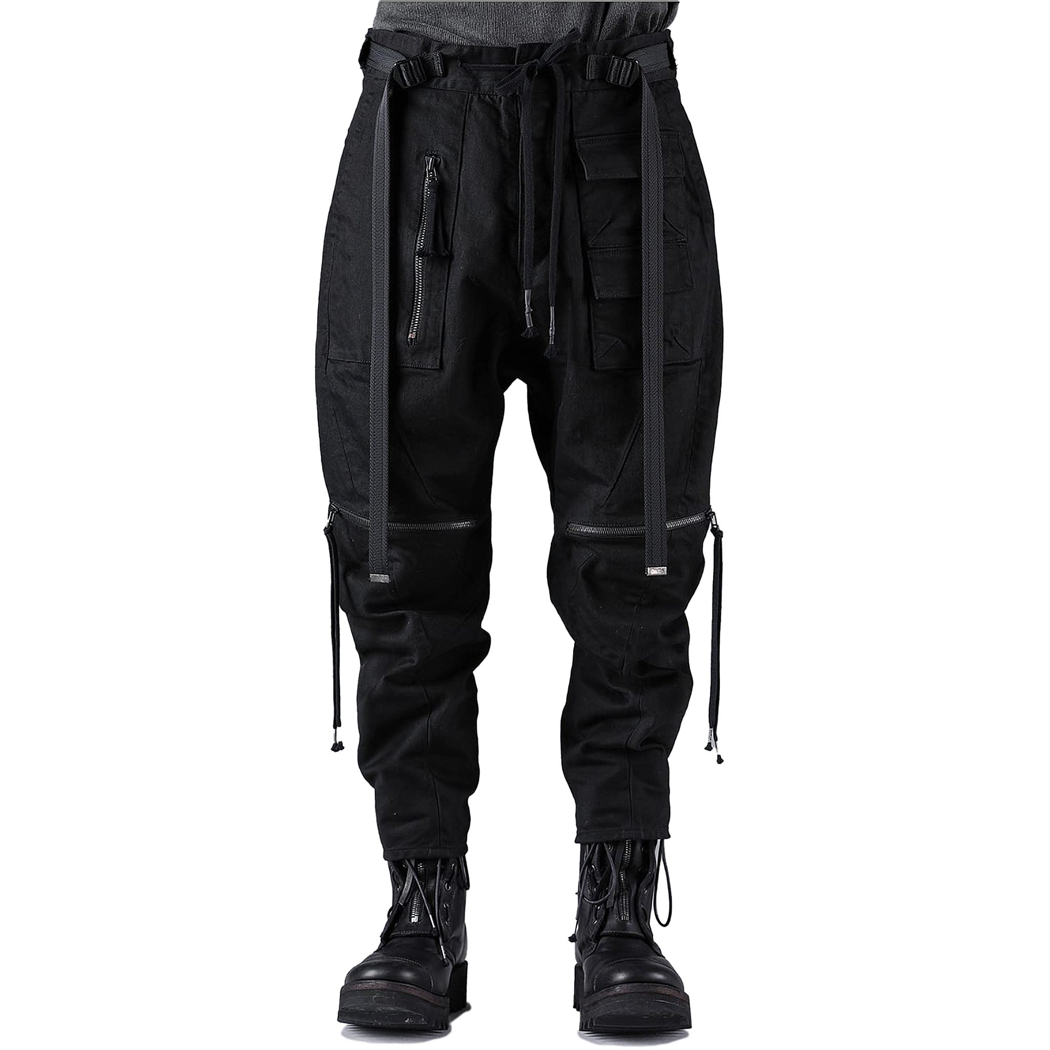 STRETCH DENIM BUSH POCKET CROPPED PANTS