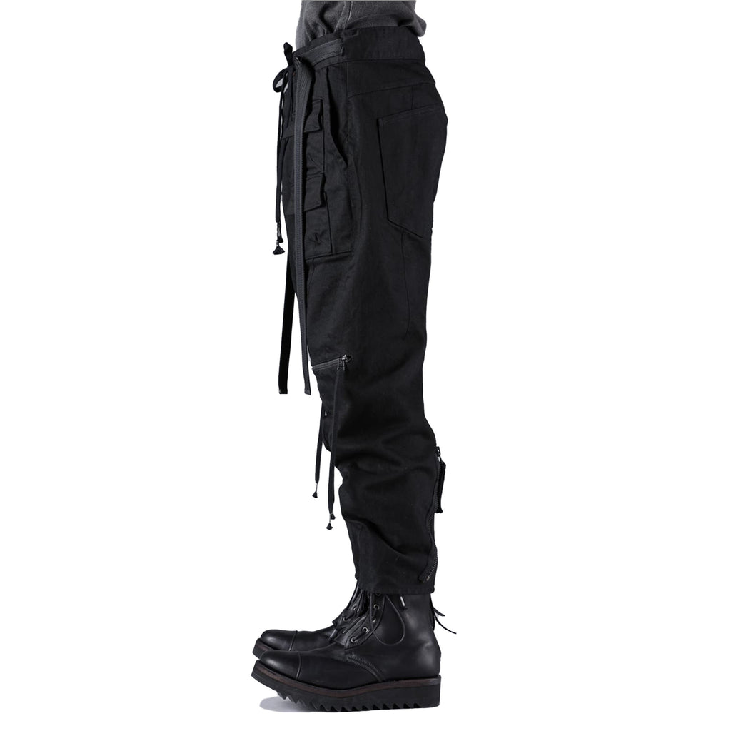 STRETCH DENIM BUSH POCKET CROPPED PANTS