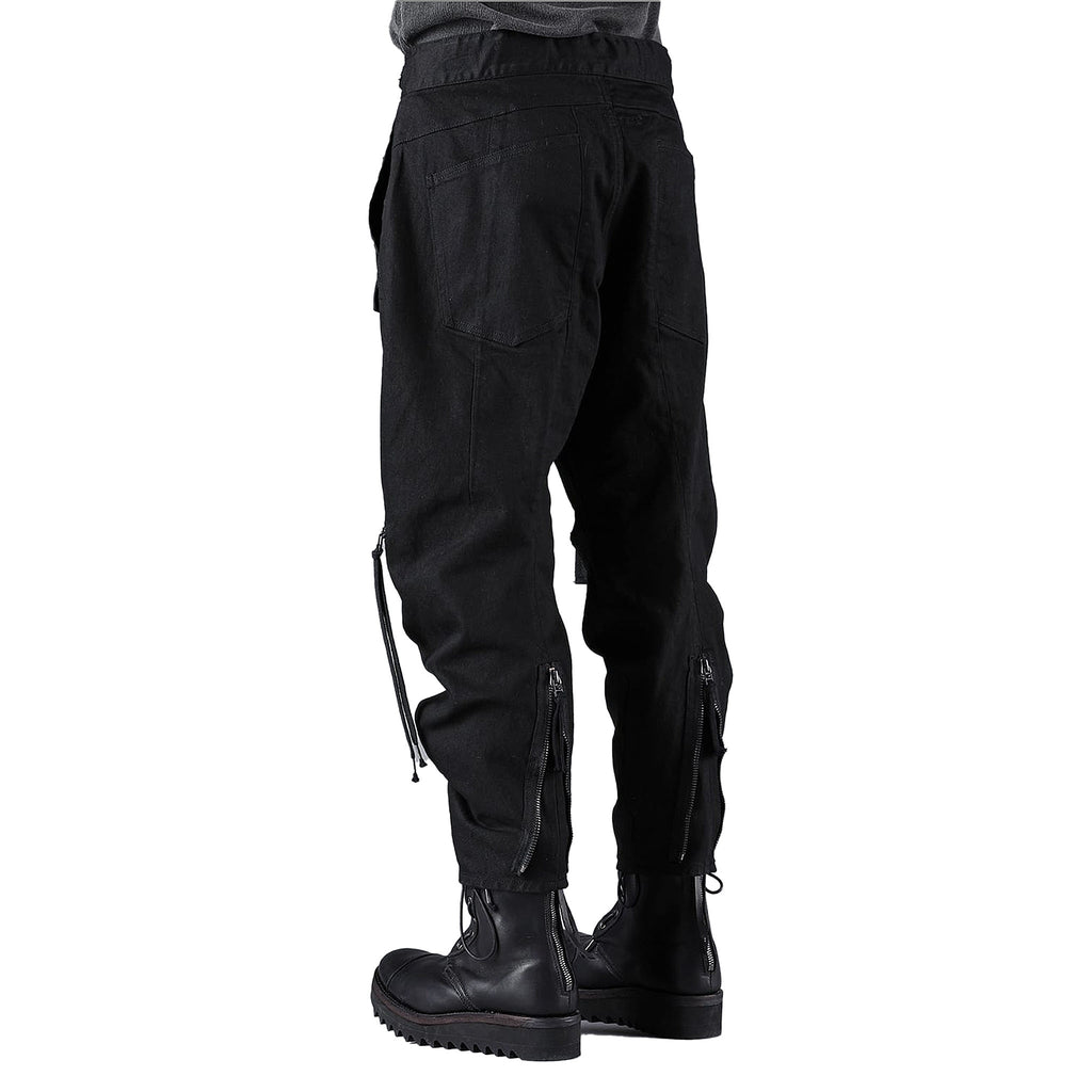 STRETCH DENIM BUSH POCKET CROPPED PANTS