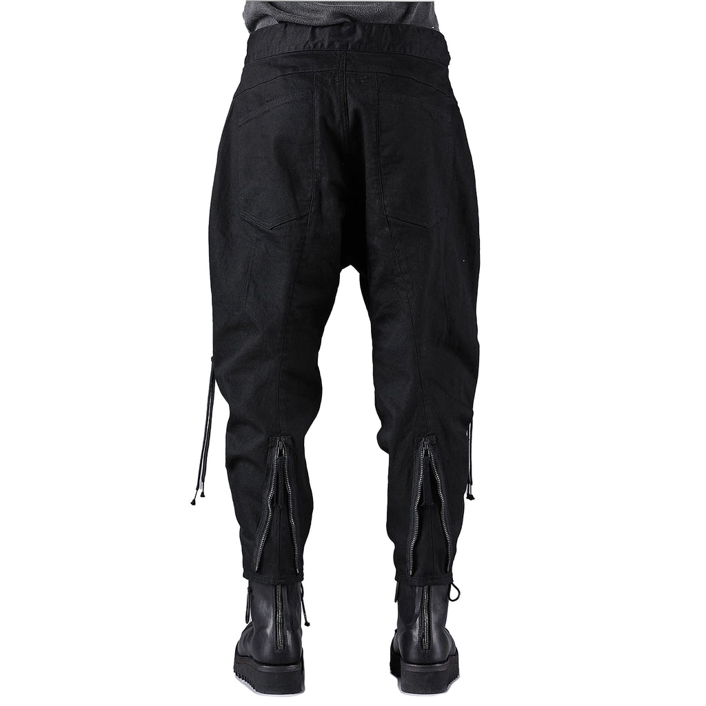 STRETCH DENIM BUSH POCKET CROPPED PANTS