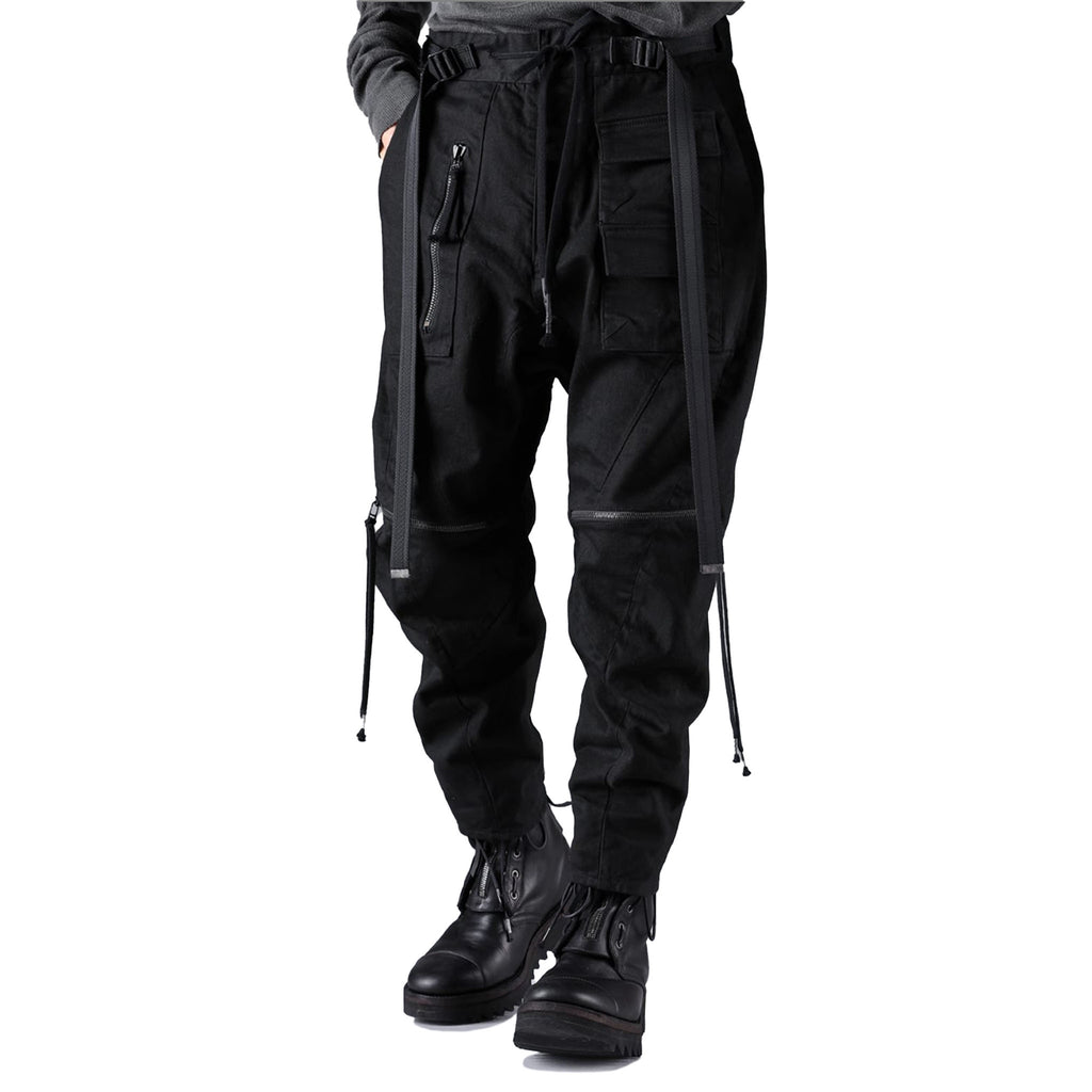 STRETCH DENIM BUSH POCKET CROPPED PANTS