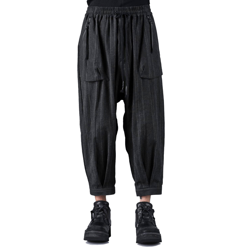SUMI INK COATED STRIPE CROPPED TROUSER