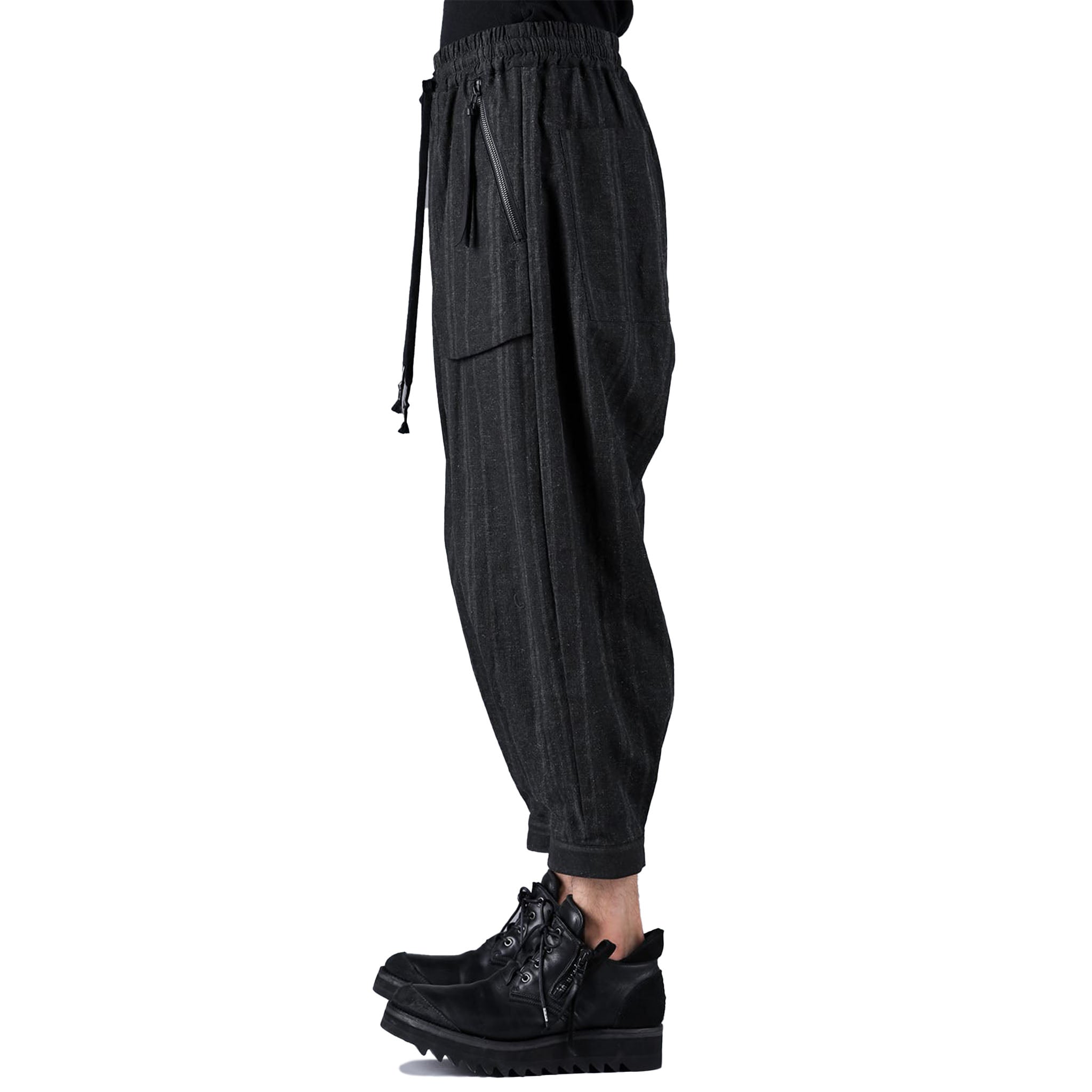SUMI INK COATED STRIPE CROPPED TROUSER