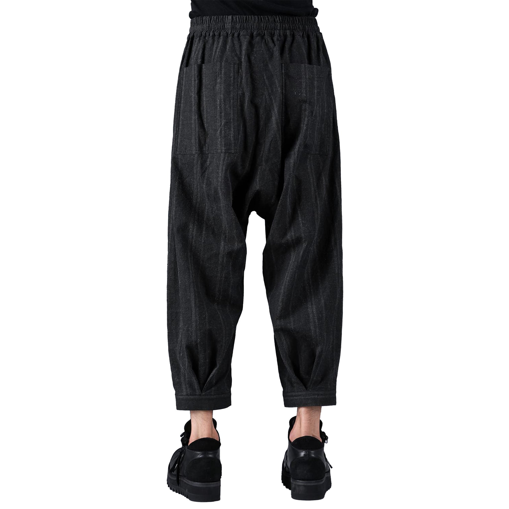 SUMI INK COATED STRIPE CROPPED TROUSER