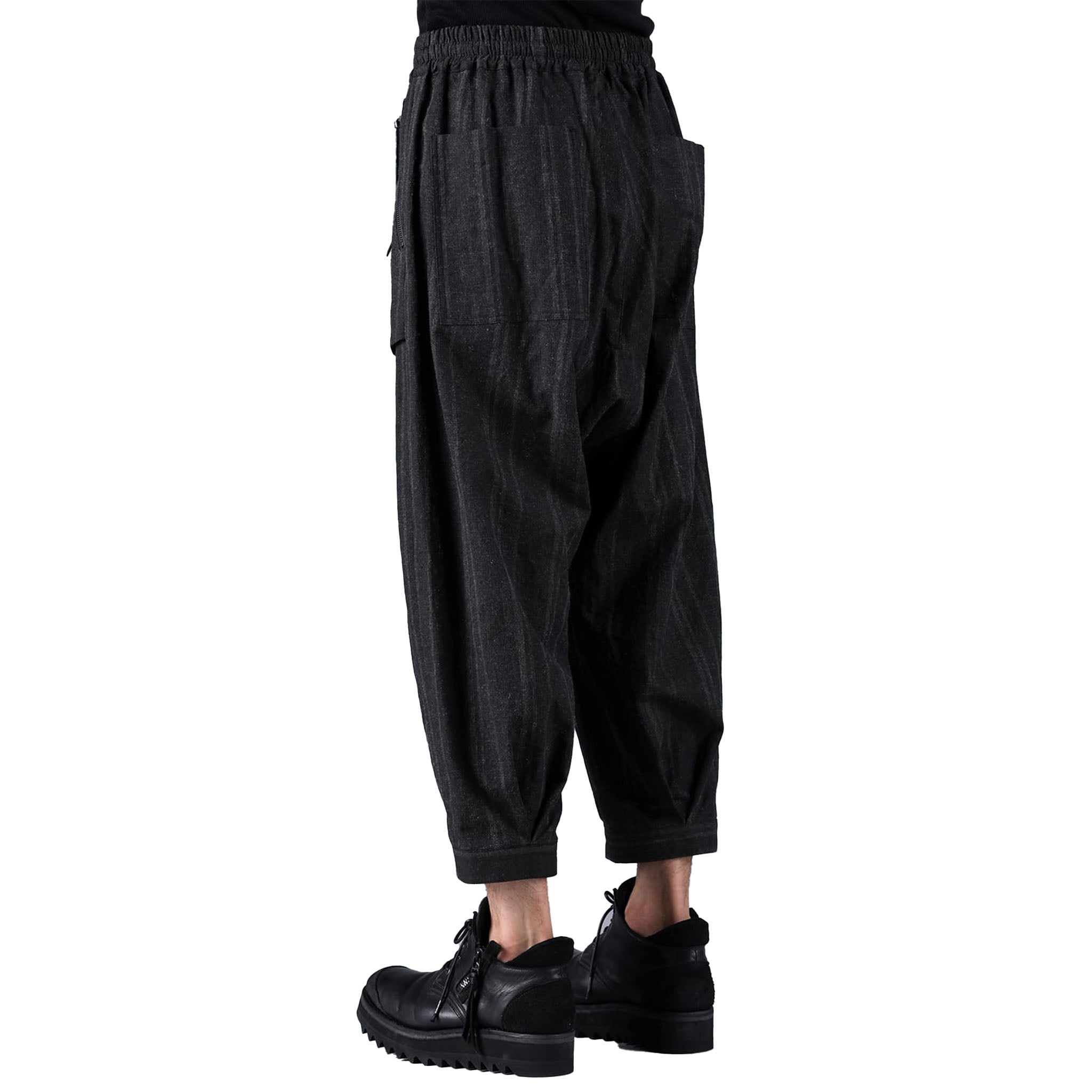SUMI INK COATED STRIPE CROPPED TROUSER