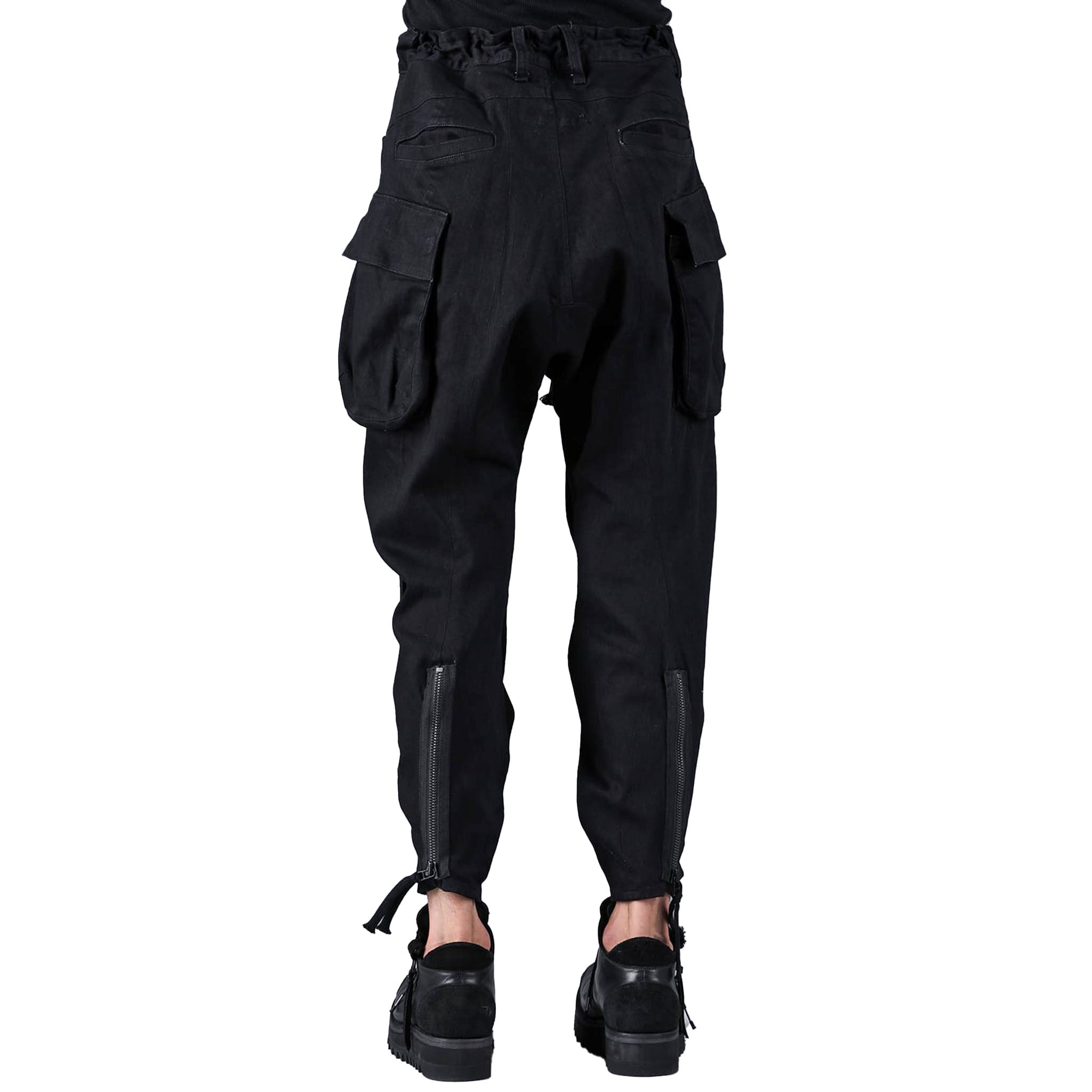 ADJUSTABLE ZIP CROPPED CARGO PANTS